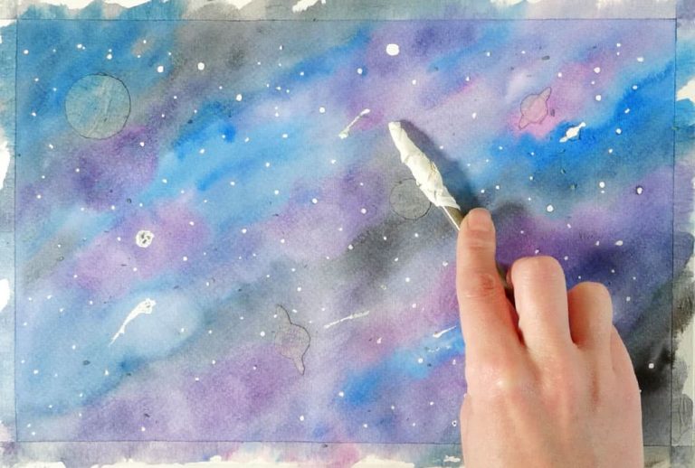 🪐 Pintar una galaxia con acuarela paso a paso
