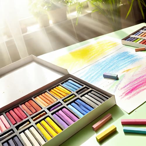 Materiales para pintar con pastel