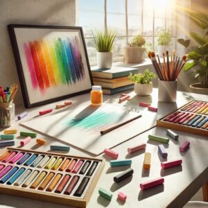 Materiales para pintar con pastel