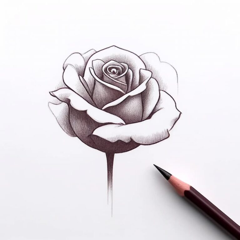 Cómo dibujar una rosa paso a paso