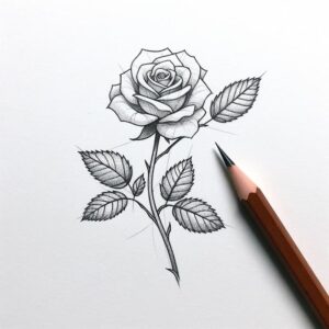 Cómo dibujar una rosa paso a paso